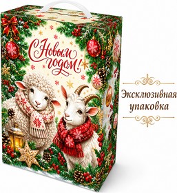Коробка подарочная с пластиковой ручкой «Белорусский Новый год»